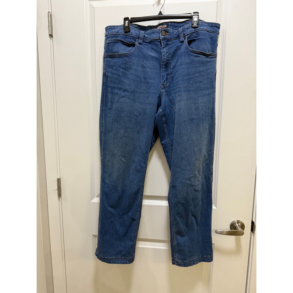 Kirkland Signature Mens‎ Blue Straight Leg Jeans 38x30 Medium Wash Denim Pants